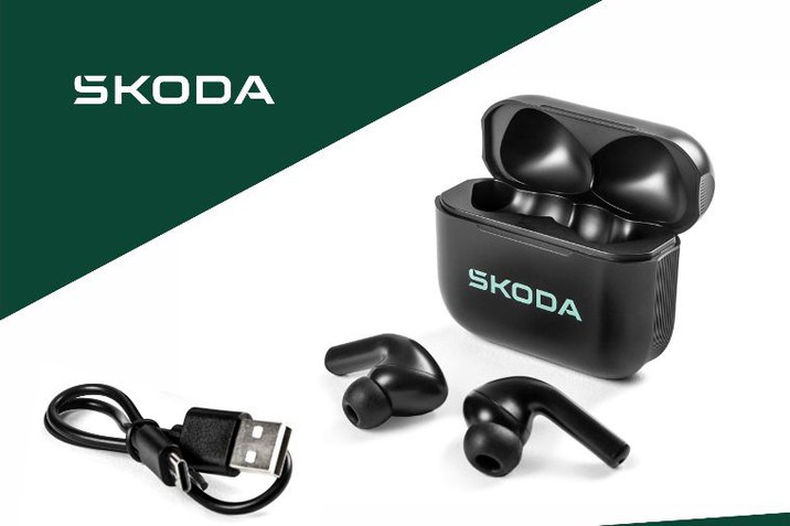 Căşti wireless Škoda la numai 180 Lei.